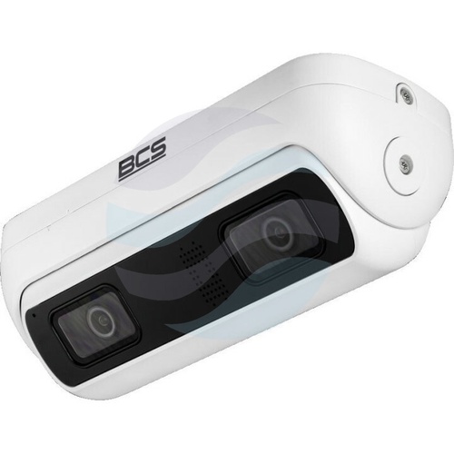BCS LINE BCS-L-PCIP44FSR2-Ai2 Kamera IP 2x 4Mpx kopułowa dwuprzetwornikowa 2x 2.8mm do liczenia ludzi, IR 20m, WDR 120dB, mSD do 512GB, IK10, mikrofon, głośnik, AI, biała 5