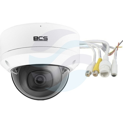BCS LINE BCS-L-DIP28FSR3-Ai1(2) Kamera IP 8Mpix kopułowa 2.8mm, IR 30m, WDR 120dB, mSD do 256GB, IK10, mikrofon, biała 2