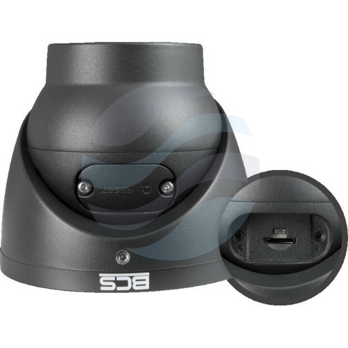 BCS LINE BCS-L-EIP28FSR5-Ai1-G(2) Kamera IP 8Mpix kopułowa 2.8mm, IR 30m, WDR 120dB, mSD do 256GB, mikrofon, czarna 2