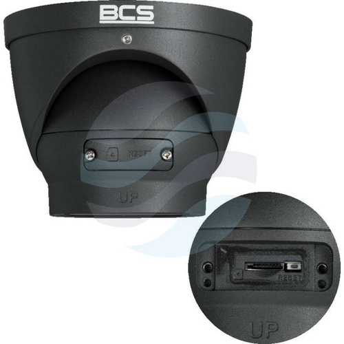 BCS LINE BCS-L-EIP45VSR4-Ai1-G(2) Kamera IP 5Mpix kopułowa 2.7-13.5mm, IR 40m, zoom x5, WDR 120dB, mSD do 256GB, mikrofon, czarna 2