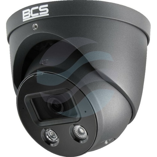 BCS LINE BCS-L-EIP58FCR3L3-Ai1-G(3) Kamera IP 8Mpix kopułowa 2.8mm, światło hybrydowe (IR + LED) 30m, WDR 120dB, mSD do 256GB, głośnik, mikrofon, czarna 2