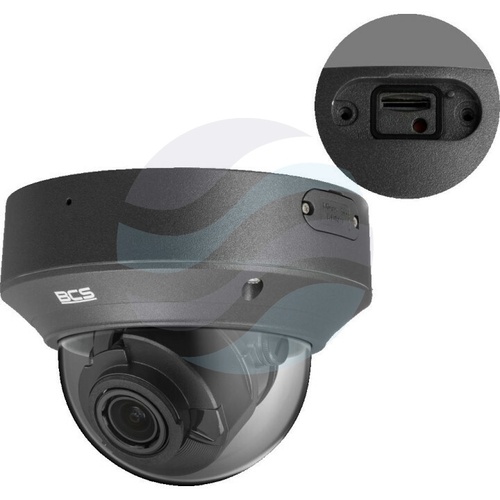 BCS POINT BCS-P-DIP55VSR4-Ai2-G Kamera IP 5Mpix kopułowa 2.7-13.5mm, IR 40m, zoom x4, WDR 120dB, mSD do 256GB, IK10, mikrofon, czarna 3