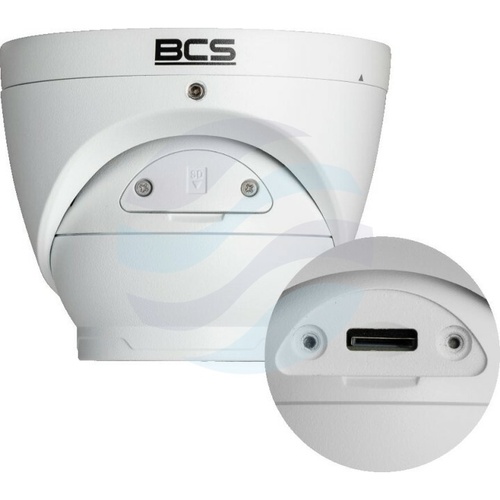 BCS POINT BCS-P-EIP15FSR3(2) Kamera IP 5Mpix kopułowa, 2.8mm, IR 30m, WDR 120dB, mSD do 512GB, mikrofon, biała 5