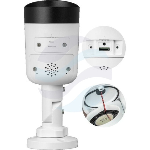 BCS POINT BCS-P-TIP25FSR3L2-Ai2 Kamera IP 5Mpix bullet, 2.8mm, IR + LED 30m, WDR 120dB, mSD do 256GB, mikrofon, głośnik, biała 3