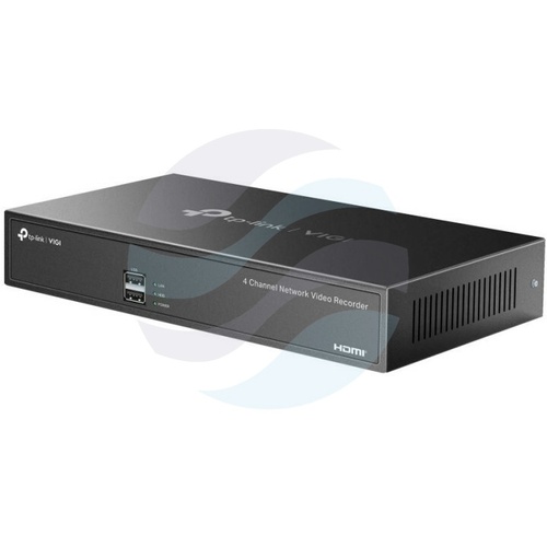 TP-Link VIGI NVR1004H Rejestrator 4-kanałowy IP max. 8Mpx, 80/60 Mb/s, 1x HDMI (4K), 1x VGA, 1x SATA max. 10TB, 2x USB, H.265+ 4