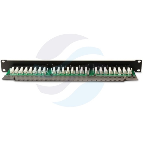 GETFORT PGF-5EUTP24-B5 Patch panel UTP 24-port kat.5e, rack 19" 1U z półką, czarny 2