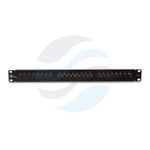 GETFORT PGF-6UTP24-B5 Patch panel UTP 24-port kat.6, rack 19" 1U z półką, czarny 2