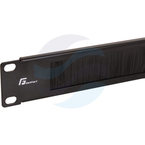 GETFORT Przepust / Panel szczotkowy rack 19" 1U, czarny 2