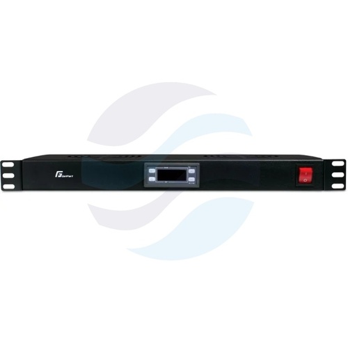 GETFORT Panel wentylacyjny 19" 1U LCD 2x WEN 230V z termostatem, czarny 2