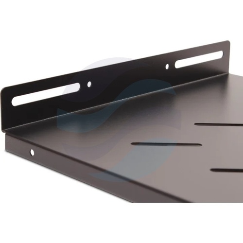 GETFORT HGF-45H-WB Półka stała 19" 1U 275mm, montaż czteropunktowy (bok), do szaf wiszących 450/550mm, stal, udźwig 50kg, czarna 2