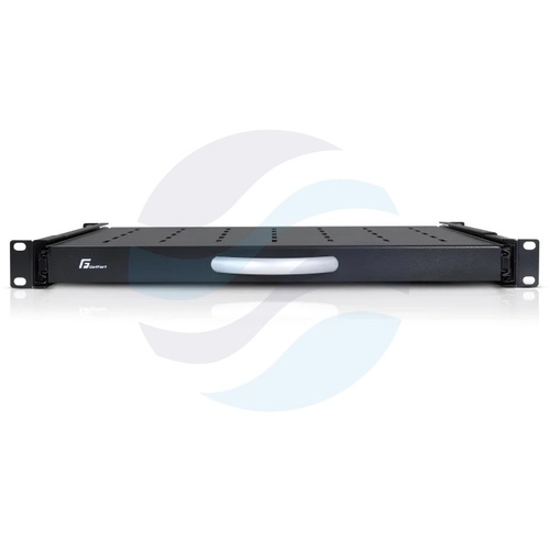 GETFORT Półka wysuwana regulowana 1U 19" 350-510mm, mocowana w 4 punktach, 2kg 2