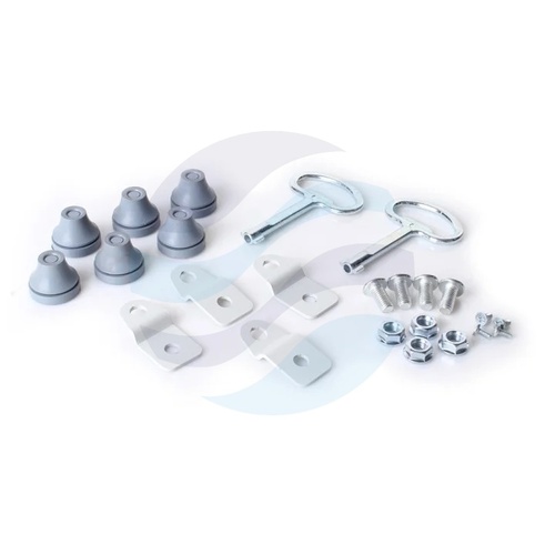 GETFORT Szafa hermetyczna 10" 6U 330x230, słupowa / ścienna zewnętrzna, szara 4