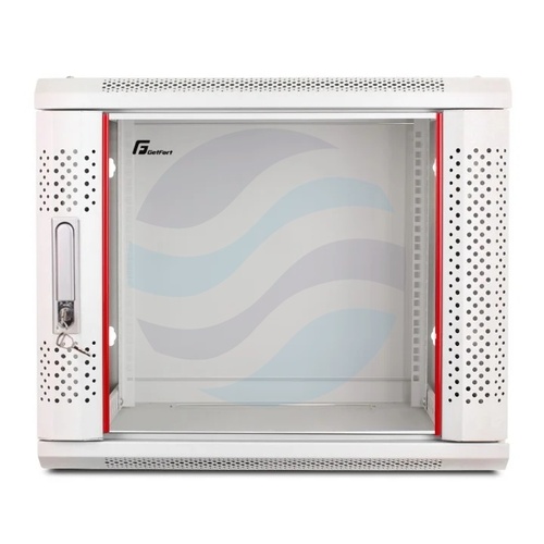 GETFORT Szafa wisząca 19" 9U 600x450mm szara, drzwi szklane 2