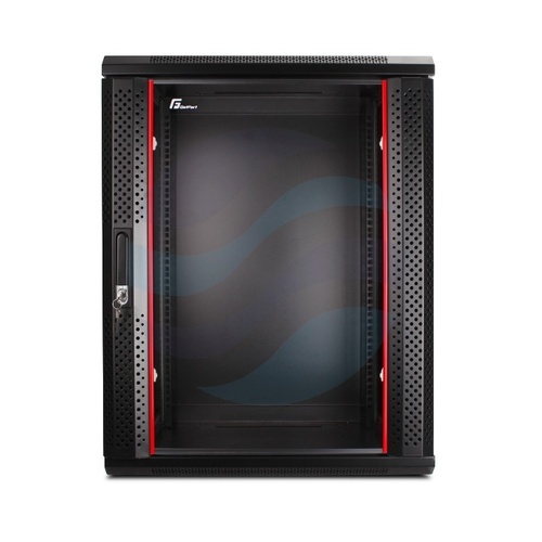 GETFORT Szafa wisząca 19" 15U 600x600mm, drzwi szklane, czarna 2