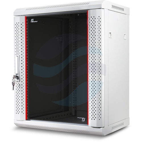GETFORT Szafa wisząca 19" 12U 600x600mm szara, drzwi szklane 7