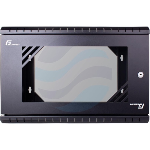 GETFORT Szafa wisząca 19" 6U ECO v3 520x340mm, drzwi szklane, otwarty tył, czarna 5
