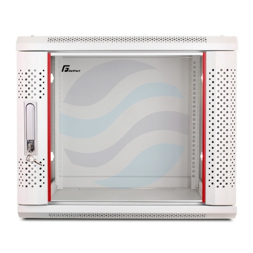 GETFORT Szafa wisząca 19" 9U 600x600mm szara, drzwi szklane 2