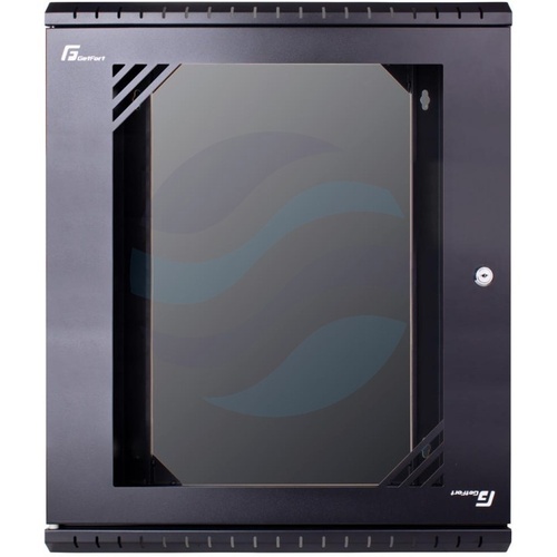 GETFORT Szafa wisząca 19" 12U ECO v3 520x450mm, czarna, drzwi szklane, otwarty tył 5