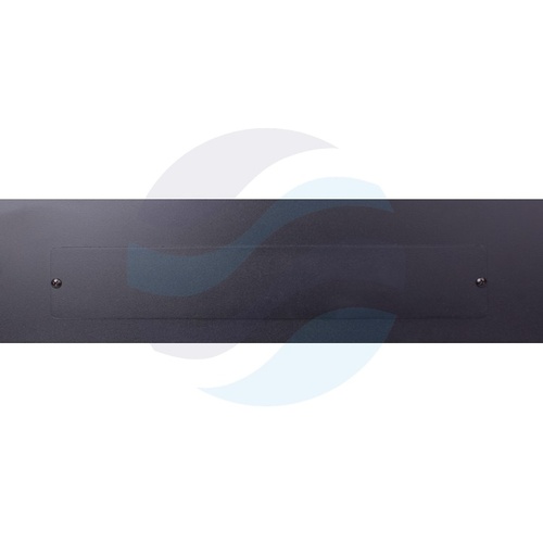 GETFORT Szafka CCTV multimedialna 19" 2U, wisząca pionowa, metalowa 580x500x130, drzwi opuszczane, przepust kablowy i szczotkowy, pasy, czarna 3