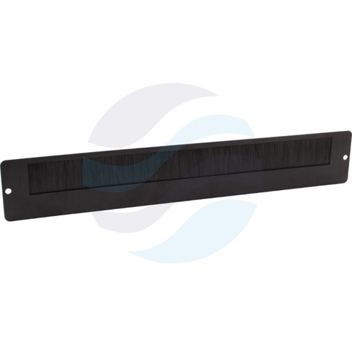 GETFORT Szafka CCTV multimedialna 19" 2U, wisząca pionowa, metalowa 580x500x130, drzwi opuszczane, przepust kablowy i szczotkowy, pasy, czarna 4