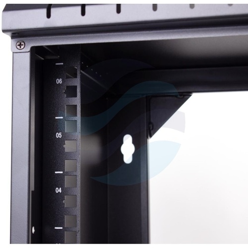 GETFORT Szafa wisząca 19" 12U ECO v3 520x340mm, czarna, drzwi szklane, otwarty tył 3