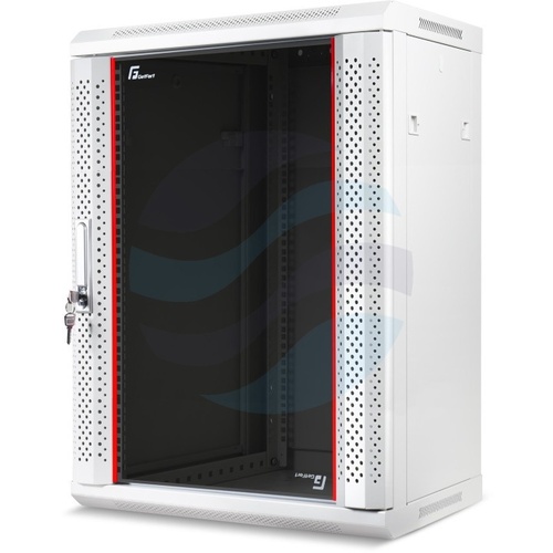 GETFORT Szafa wisząca 19" 15U 600x600mm szara, drzwi szklane 7