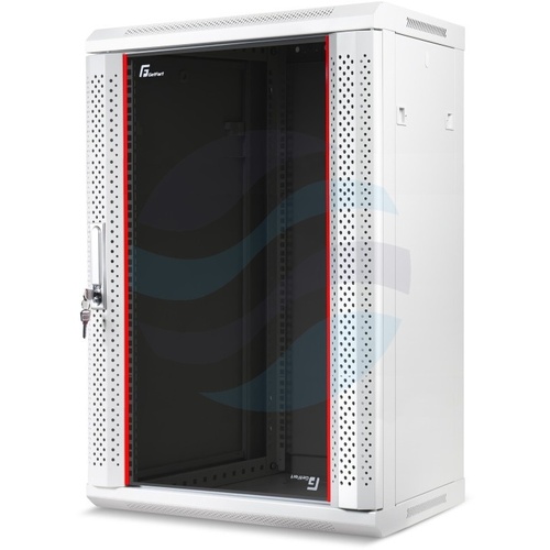 GETFORT Szafa wisząca 19" 18U 600X600mm, szara, drzwi szklane 7