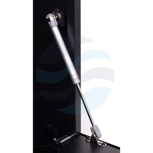 GETFORT Szafka CCTV multimedialna 19" 2U 600*540*210, drzwi opuszczane, przepust kablowy i szczotkowy, pasy, VESA, czarna 8