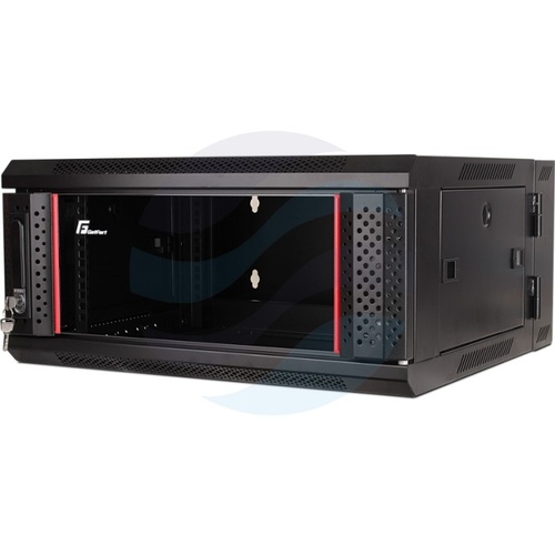 GETFORT Szafa wisząca 19" 4U 600X550mm, czarna, drzwi szklane, dwusekcyjna 3