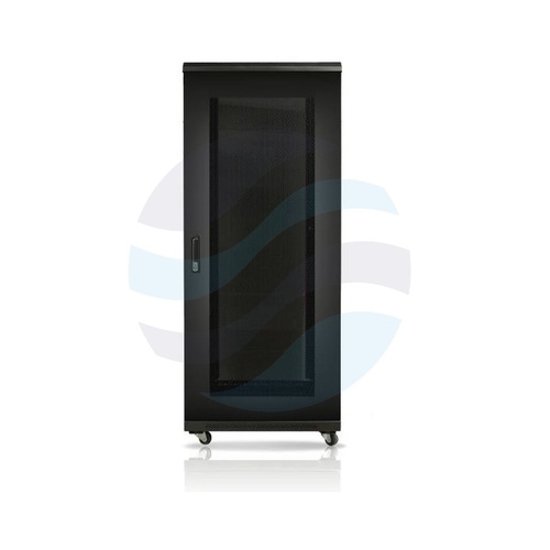 GETFORT Szafa stojąca 19" 32U 600X800mm czarna, drzwi wentylowane, tył drzwi stalowe wentylowane 4