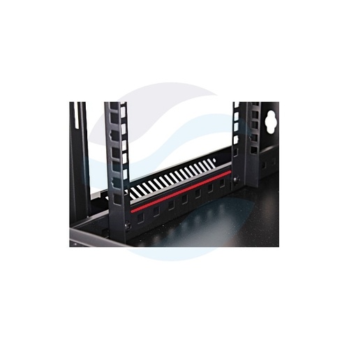 GETFORT Szafa stojąca 19" 22U 600x600mm czarna, drzwi szklane, tył drzwi stalowe wentylowane 3