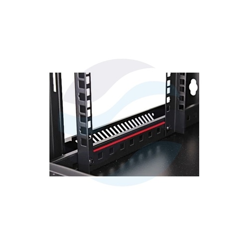 GETFORT Szafa stojąca 19" 24U 600X600mm czarna, drzwi szklane, tył drzwi stalowe wentylowane 3