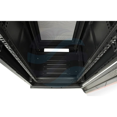 GETFORT Szafa stojąca 19" 24U 600X800mm czarna, drzwi wentylowane, tył drzwi stalowe wentylowane 3
