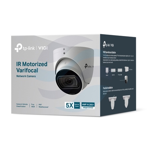 TP-Link InSight S445ZI (2.7-13.5mm) Kamera IP 4Mpx, bullet, motozoom 2.7-13.5mm, 12V DC, PoE 802.3af/at, IR LED 60m, WDR 120dB, mikrofon, alarm in/out, mSD 512GB, IK10, IP67 4