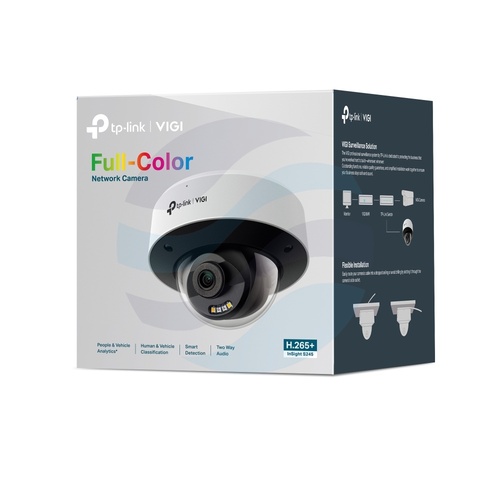 TP-Link InSight S245 (2.8mm) Kamera IP 4Mpx, kopułowa 2.8mm, 12V DC, PoE 802.3af/at, IR LED 30m, WDR 120dB, mikrofon, głośnik, mSD 512GB, IP67, IK10 4