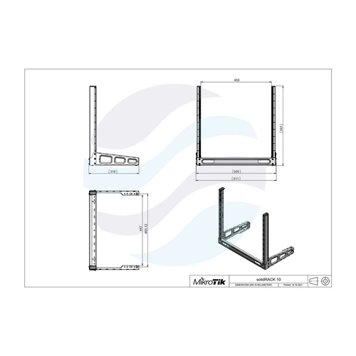 Mikrotik SR-10U Stojak rack 19", 10U 3