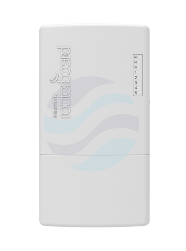 Mikrotik RB960PGS-PB Router / Switch zewnętrzny PowerBox Pro 5x 10/100/1000Mbps, 4x PoE 802.3af/at, 1x SFP, 800MHz, 128MB, 12-57V/PoE, L4 2