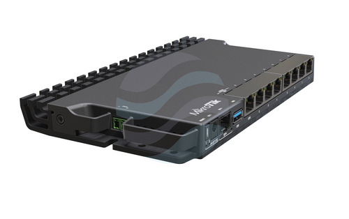 Mikrotik RB5009UG+S+IN Router gigabitowy 7x 10/100/1000Mbps, 1x 2.5Gbit, 1x SFP+ 10G, 4x 1.4GHz, 1GB, DC 24-57V, PoE in, USB, L5 2