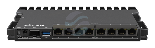 Mikrotik RB5009UPr+S+IN Router gigabitowy 7x 10/100/1000Mbps, 1x 2.5Gbit 802.3af/at PoE-out i POE-in, 1xSFP+ 10G, 4x 1.4GHz, 1GB, DC 24-57V, USB, 150W, L5 3
