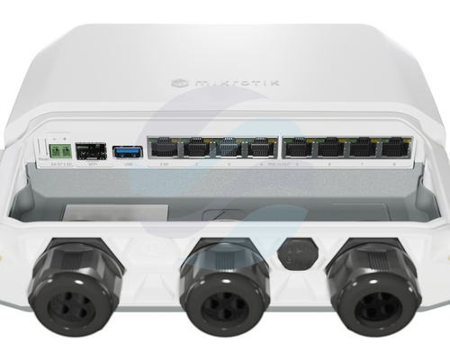 Mikrotik RB5009UPr+S+OUT Router gigabitowy 7x 10/100/1000Mbps, 1x 2.5Gbit 802.3af/at PoE-out i POE-in, 1xSFP+ 10G, 1xUSB 3.0 A, 4x 1.4GHz,1GB, DC 24-57V, 150W, L5 4