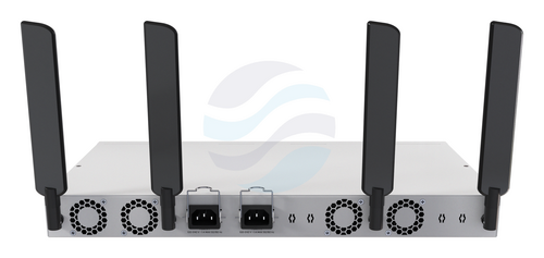 Mikrotik CRS418-8P-8G-2S+5axQ2axQ-RM Router / Switch zarządzalny z Wi-Fi 6 AX 4x4 MIMO, 16x 10/100/1000Mbps (8x PoE-out), 2x SFP+, 4x 2.2GHz, RAM 1GB, Dual PSU, USB 3.0, L5 3