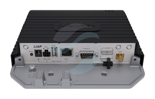 Mikrotik LtAP LTE6 kit Punkt dostępowy / Router samochodowy, LTE Cat6 300Mbps, GPS, Wi-Fi 2.4GHz, 1x 10/100/1000Mb/s, 2x 880MHz, RAM 128MB, 3x SIM, dodatkowy slot miniPCI-e, DC/Auto 12-30V, IP54, L4 2