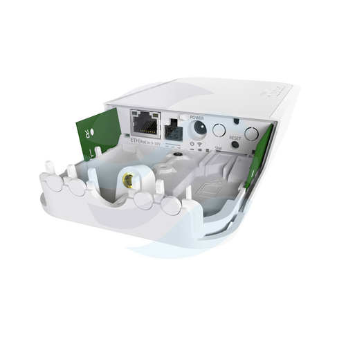 Mikrotik WAPR-2ND&EC200A-EU WAP LTE KIT,Router zewnętrzny LTE, 1xFast Ethernet 10/100 Mb/s PoE-in, 2,4GHz, PoE 9-30V, 802.11 b/g/n, L4 2
