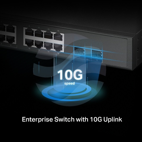 TP-Link SG3218XP-M2 Switch gigabitowy zarządzalny Omada PoE+ 8x10/100/1000/2500Mbps PoE+, 8x 10/100/1000/2500Mbps, 2x 10G SFP+, IGMP, Rack 19", metal, L2+, 240W 6