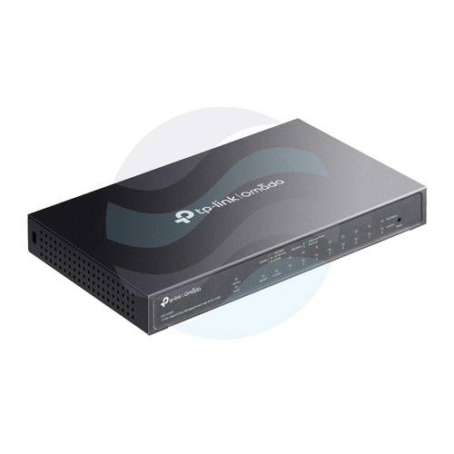 TP-Link ES210GMP Switch gigabitowy zarządzalny Omada PoE+ 8x 10/100/1000Mb/s PoE+ 802.3at/af, 1x 10/100/1000Mb/s, 1x Combo SFP/RJ45, 123W, IGMP, metal, bezwentylatorowy 4