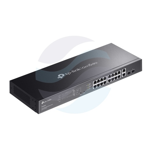 TP-Link ES220GMP Switch gigabitowy zarządzalny Omada PoE+ 16x 10/100/1000Mb/s PoE+ 802.3at/af, 2x 10/100/1000Mb/s, 2x SFP, 250W, IGMP, Rack 19", metal 4
