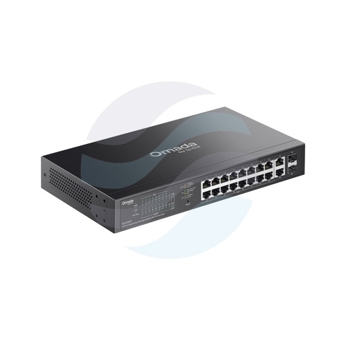 TP-Link ES220GP Switch gigabitowy zarządzalny Omada PoE+ 16x 10/100/1000Mb/s PoE+ 802.3at/af, 2x 10/100/1000Mb/s, 2x SFP, 150W, IGMP, Rack 19", metal, bezwentylatorowy 4