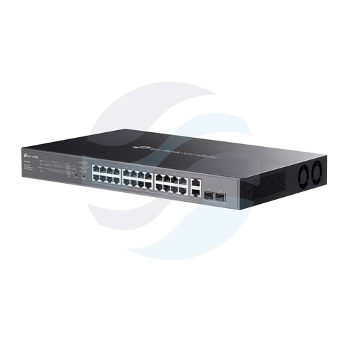 TP-Link ES228GMP Switch gigabitowy zarządzalny Omada PoE+ 24x 10/100/1000Mb/s PoE+ 802.3at/af, 2x 10/100/1000Mb/s, 2x SFP, 384W, IGMP, Rack 19", metal 3