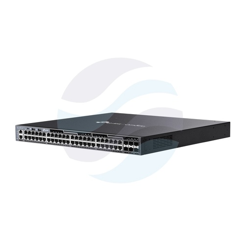 TP-Link SG6654XHP Switch gigabitowy zarządzalny L3 Omada stackowalny 48x PoE+ Gigabit, 6x SFP+ 10G, IGMP, 2x USB 2.0, 1x RJ45 konsola, USB-C, Rack 19", Campus, metal, 1440W 2