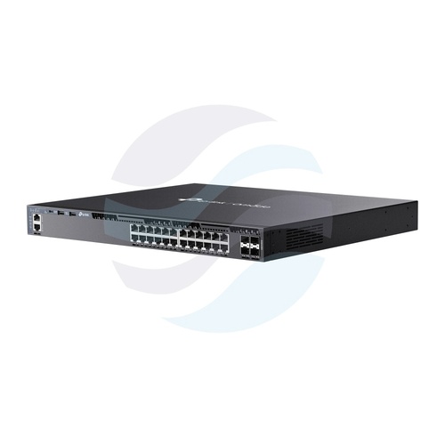 TP-Link SG6428X Switch gigabitowy zarządzalny L3 Omada stackowalny 24x Gigabit, 4x SFP+ 10G, IGMP, 2x USB 2.0, 1x RJ45 konsola, USB-C, Rack 19", Campus, metal 2